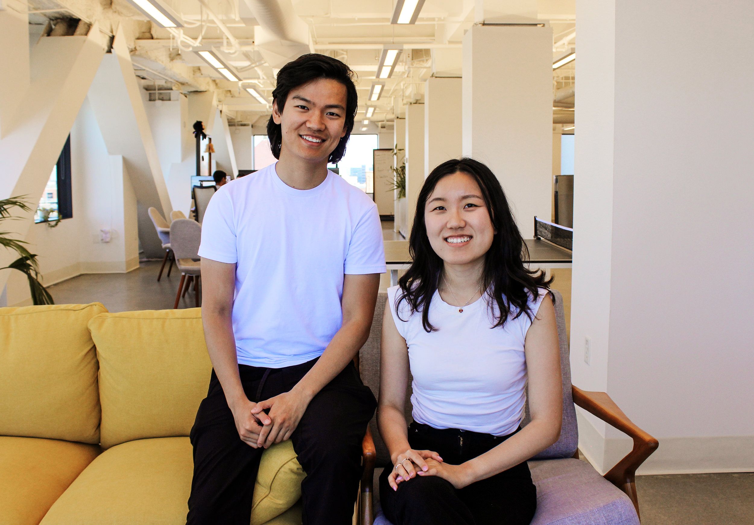 Mintlify co-founders Han Wang and Hahnbee Lee in an office in BCV’s January 2025 profile