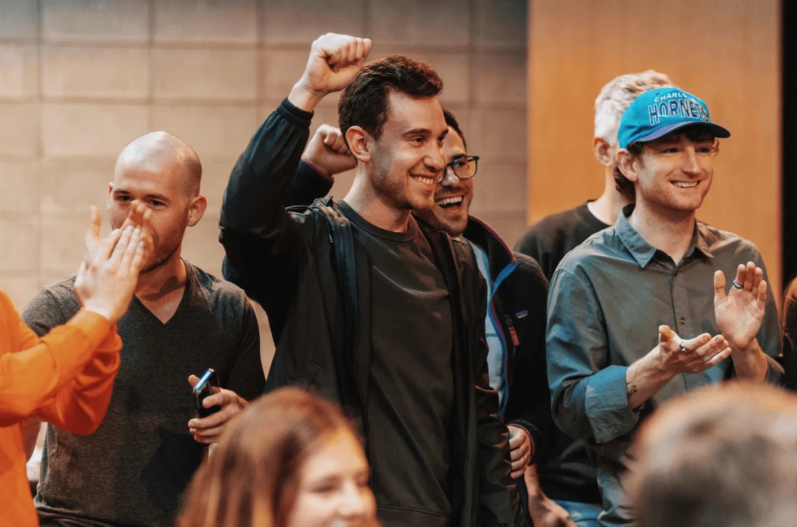 Patch teammates celebrating together, in a photograph from the company careers page