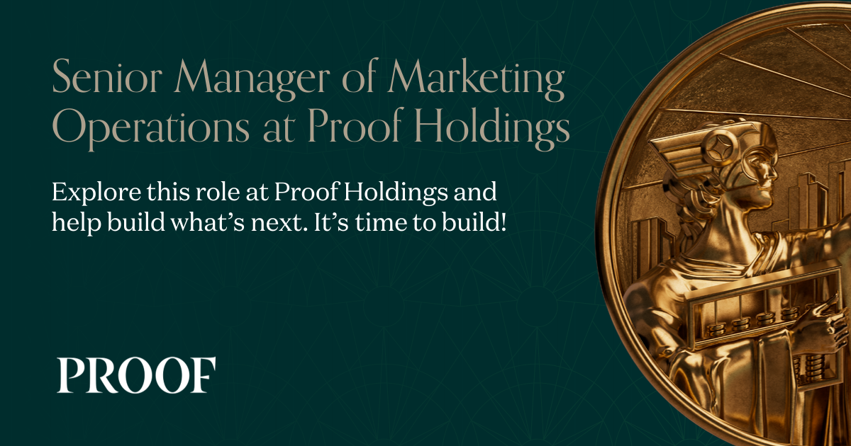 Senior Manager of Marketing Operations at Proof Holdings | Andreessen ...