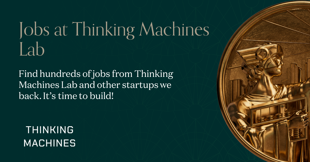Jobs at Thinking Machines Lab | Andreessen Horowitz